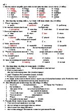 Bộ đề thi chọn học sinh giỏi Tiếng anh lớp 7